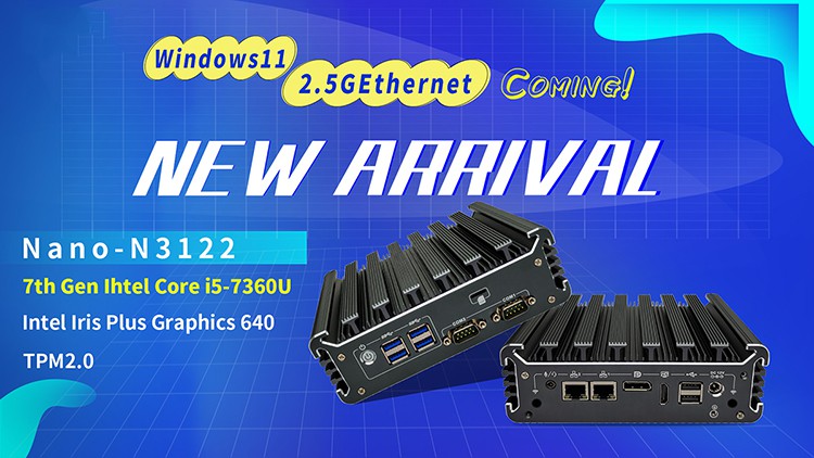 N3122 Fanless mini pc